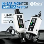 Debra Audio UHF IEM EMX-1 Wireless Monitoring System Portable Rechargeable with 16 Adjustable Frequency On The Screen 2