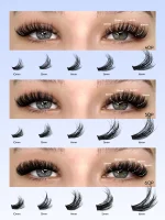 GROINNEYA Cluster Lashes Kit Individual Lashes Volume Mixed Tray 3D Faux Mink Lashes Wispy Eyelash Extension Makeup 6