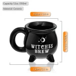 1pc, Witch Brew Coffee Mug,350ml/ 11.8oz Ceramic Coffee Cup, Water Cups,Summer Winter Drinkware,Birthday Gifts,Halloween Gift 2