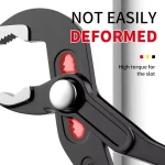 Water Pump Pliers Quick-Release Plumbing Pliers Pipe Wrench Adjustable Water Pipe Clamp Pliers Household Hand Tools Multi-functi 2