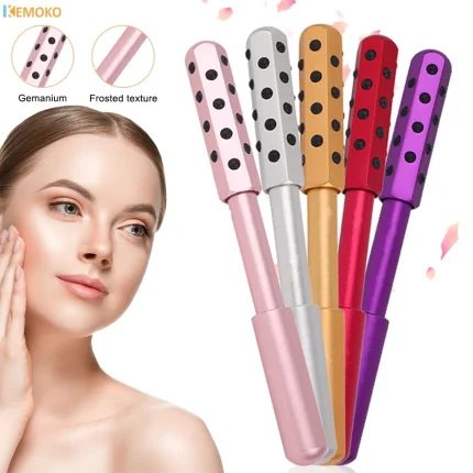 24 Germanium Face Massage Beauty Acupoint Roller Stick Wholesale Beauty Roller Tool Face Gua Sha Massager Women Skin Care Beauty