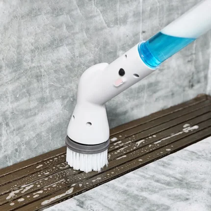 Electric Spin Scrubber Bathroom Scrubber Cordless Shower Scrubber with 5 Replaceable Brush Heads for Bathroom Kitchen Cleaning