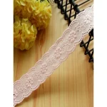 Embroidery Flower Hollow Cotton Cloth Lace Trim, Fabric Clothes Cuffs, Skirt Hem Accessories, 5Yard, 2.7cm Wide 3