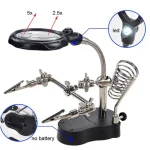 13.5X 12X Welding Auxiliary Clip Magnifier Electric Soldering Iron Circuit Board Welding Iron Magnifying Glass Bracket Tools ﻿ 5