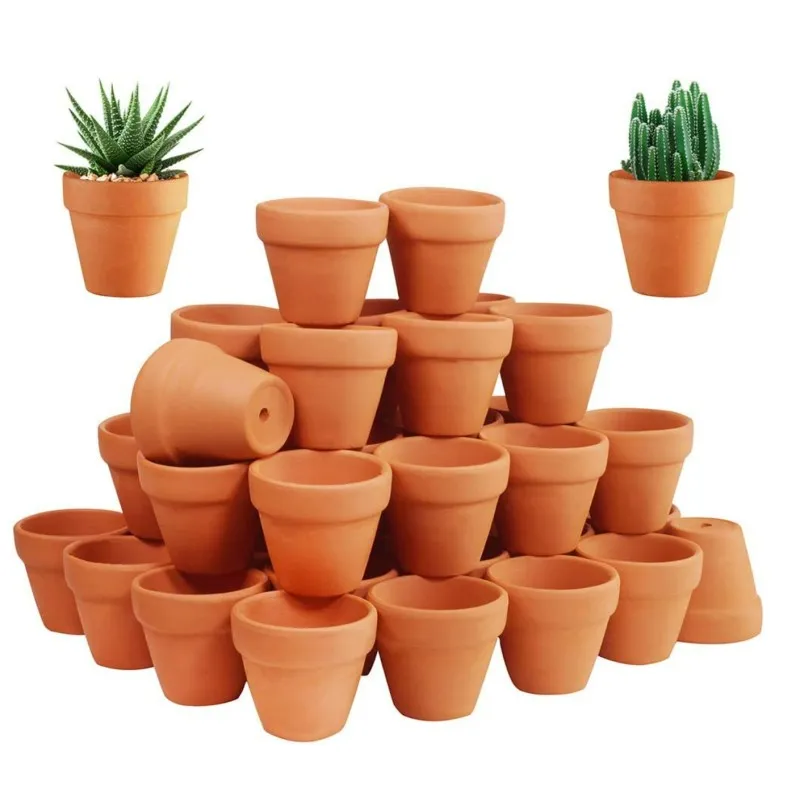 50 Pcs Tiny Terracotta Pots - 1.3 inch Small Mini Clay Pots with Drainage Holes Flower Nursery Terra Cotta Pots for in/outdoor 50 Pcs Tiny Terracotta Pots - 1.3 inch Small Mini Clay Pots with Drainage Holes Flower Nursery Terra Cotta Pots for in/outdoor
