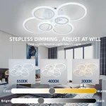 Modern LED Chandelier Home Lighting Ring Ceiling Mount Chandelier Living Room Bedroom Lighting lustre Ceiling pendant lamp 4