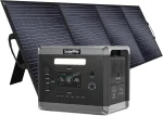 SolarPlay Portable Power Station 2400W (Peak 4800W), 2106Wh Solar Generator with 200W Solar Panel 1.5Hrs Fast, Customized