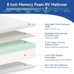 Hcore 8/10 Inch Queen Size Mattress, Tencel Cover, Premier Cooling Green Tea/Gel Medium Firm Mattress in a Box. 5