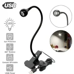 Flexible Table Lamp USB Power Lamp Reading Book Light With Holder Clip Study Reading Lamps Bedside Table Bedroom Decor Nightlamp 4