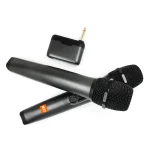 M23 UHF 2 Channel Wireless Microphone System with Rechargeable Receiver Cordless Handheld Mic for Karaoke Church Party DJ 4
