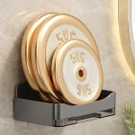 Bathroom Soap Holder Free-Punching Wall Mounted Soap Sponge Holder Organizer Double Drainage Soap Dish Bathroom Accessories 4