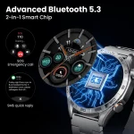 HAYLOU Solar 5 Voice Calling Smartwatch 1.58'' AMOLED Display 60Hz Smart Watch 24H Health Monitoring Sports Smartwatch for Men 4