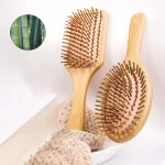 Marseilis Natural bamboo paddle comb air cushion comb scalp massage anti-static tangle free comb,Special for real hair wigs 4