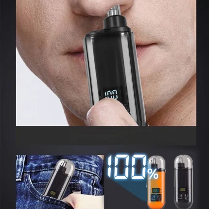 Nose Hair Trimmer for Men USB Rechargeable Nose and Ears Trimmer Mini Nose Hair Remover Wet Dry Electric Man Nose Hair Shaver