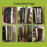 Glossy Surface Beer Mugs Double-Wall Stainless Steel Water Cup Coffee Tea Anti-scalding Party Mug Drinkware Customization Logo 4