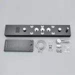 LED Shower Panel Tower System Rain Waterfall Shower Column Hydroelectricity LCD Display With Massage Body Spa Bath Shower Faucet 6