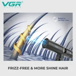 VGR Hair Dryer Professional Hair Dryer Machine Hot and Cold Adjustment Air Blower Brushless Motor 110000 RPM Barber Salon V-401 4