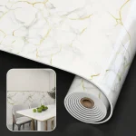 1 Roll Marble Thick Foam Imitation Tile Self-Adhesive Wallpaper Bedroom Living Room Decoration Bathroom Waterproof Wall Sticker 4