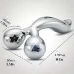 One Piece 3D Facial Roller Massage Tool - 3D Roller Face Slimmer - Manual Facial Massager - Silver 4