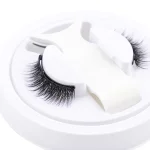 Hot 1 Pair Magnetic Eyelashes Handmade Fluffy Faux Mink Lashes Reusable Natural False Eyelashes and Magnetic Tweezers Set Makeup 4