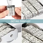 Rubber Stamp Line Dater English Date Stamp Office Stamp Rotating Stamp Rubber English Date Stamp for Scrapbooking 5