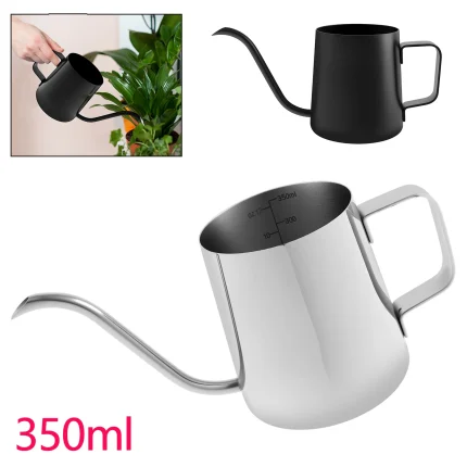 350ML Watering Can Stainless Steel Long Spout Kettle Nordic Garden Flower Pot for Indoor Outdoor Bonsai Plants Gardening Shower