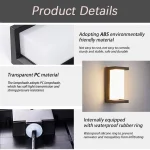 Led Outdoor Wall Light Waterproof IP66 Motion Sensor Led Outdoor Lighting Porch Lights Balcony Garden Lights Outdoor Wall Lamp 4