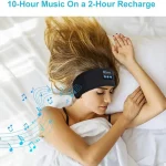 Fone Bluetooth Earphones Sports Sleeping Headband Elastic Wireless Headphones Music Eye Mask Wireless Bluetooth Headset Headband 6