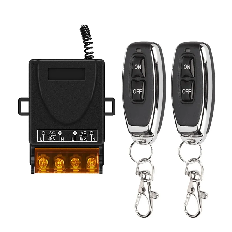 433Mhz Wireless Remote Control Switch AC 110V 220V 10A Relay 1CH Receiver Controller and 2botton RF 433 Mhz Transmitter 433Mhz Wireless Remote Control Switch AC 110V 220V 10A Relay 1CH Receiver Controller and 2botton RF 433 Mhz Transmitter