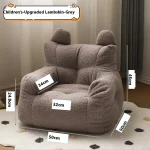 Lamb Fleece Children'S Sofas Chair Baby Sofa Seat Cartoon Image Affinity Skin Portable Sofa Chai Infants And Young Children Gift 6