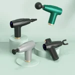Black 4-Head Mini Fascia Gun Multi-Stage Massage Gun Muscle Relaxation Massage Equipment Portable Vibration Massager 3