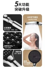 15CM Big Panel High Pressure Shower Head With Filter 3 Modes Large Flow Spray Nozzle Rainfall Shower Faucet Bathroom Accessories 5