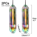 2 pcs sun catcher window prism pendant, Crystal rainbow manufacturing garden hanging ornament, home, garden art decoration 2