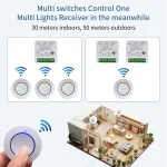 20A Tuya WiFi Smart Switch 16A RF 433Mhz Wireless Relay Receiver Mini Round Panel Switch Voice Control Alexa Google Home Alice 3