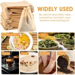 500/100PCS Disposable Teabags with Drawstring Coffee Filter Paper Bag Empty Loose Tea Bags Infuser for Spice Kitchen Teaware 6