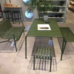 Modern Simple Leisure Outdoor Patio Furniture Balcony Open Air Garden Wrought Iron Dining Table and Chairs Set Outdoor Furniture 2