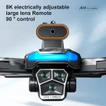 A14 pro Max Drone 8k HD Dual Camera GPS Brushless Optical Flow Obstacle Avoidance 4.5-inch Large Screen Uav Rc 20000m 2026 New 5