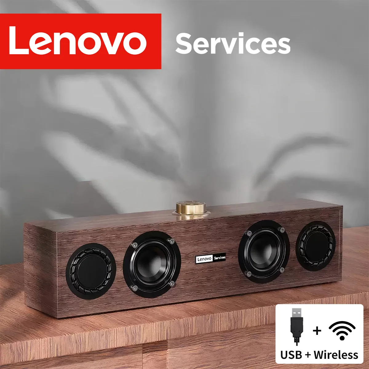 Lenovo C02 Multimedia Speaker Bluetooth Speaker Wired/Bluetooth Dual-Mode Speaker Retro Speaker Universal for Tv, Computer, and Mobile Phone Subwoofer Lenovo C02 Multimedia Speaker Bluetooth Speaker Wired/Bluetooth Dual-Mode Speaker Retro Speaker Universal for Tv, Computer, and Mobile Phone Subwoofer