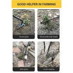 2024 Upgrade, 4 Teeth Manganese Steel Weeder Kit with Handles - Multifunctional Uprooting Weeding Artifact for Gardening 3
