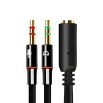 3.5mm 2 in 1 Headphone Microphone Audio Converter Splitter Adapter Y Cable Dual 2