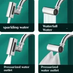 Small Flying Rain Faucet Kitchen Vegetable Washing Shower Faucet Four-speed Rotating Dishwashing Spout Faucet Waterfall Aerator 5