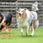 SucceBuy Artifical Grass Rug Green Turf 1.38/1.57" Fake Door Mat Outdoor Patio Lawn Decoration Easy to Clean with Drainage Holes 3