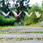 20-3pcs 31cm Simulation Dragonfly Clip Bug Deterrent Realistic Dragonfly Hat Clip Bug Repellent Dragonfly Home Garden Decor 2