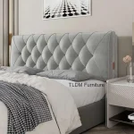 Backrest Soft Bag Bed Headboards for Hotel Headboards American Flannel Cloth Skin-Friendly Light Luxury Household Bed Headboards 3