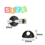 20Pcs Round Cord Clips Silicone Winder Organizer Cable Clip Desk Tidy Management Wire Holder for Car USB Charging Tablet Wires 5