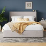 HOOMIC Lift Up Storage Bed with Wingback Headboard/Heavy-Duty Hydraulic Bed/Large Underneath Storage Allewie 2