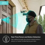 Smart Video Doorbell Camera Hardwired with Chime, 2K Resolution, Night Vision, 2-Way Audio, Works with Alexa & Google Home 3