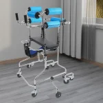 Rollator Walker 8-Wheel Adjustable Mobility Aid, 220lbs Capacity, Seat & Brakes for Elderly, Rehabilitation 4