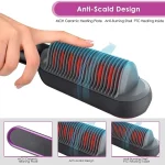 2 in 1 Electric Hair Brushes,Negative Iron Hair Straightener with 5 Temp,Portable Comb Iron Heated Styling Comb,10s Fast Heating 4
