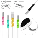 10PCs Cable Protector cover silicone bobbin winder for iPhone 13 Samsung S21 Xiaomi Poco cable charger cable cord organizer clip